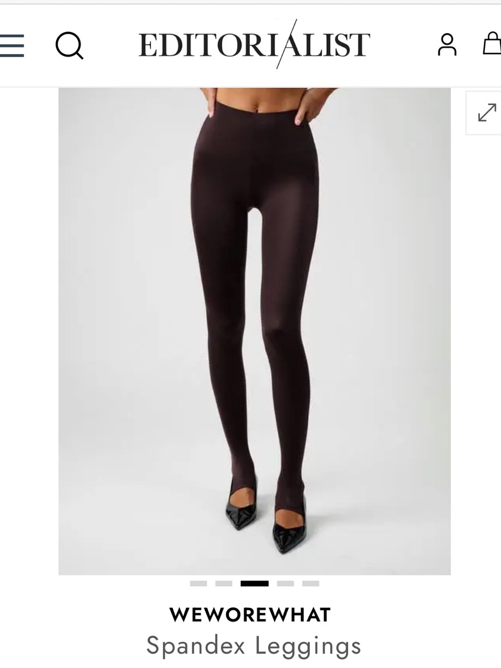 WeWoreWhat Spandex Stirrup Leggings - Brown